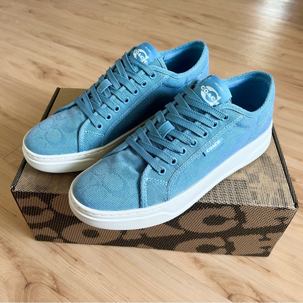 Coach Canvas Sneaker Bluebell Women 8.5 US B # CAS55 - Picture 3 of 11